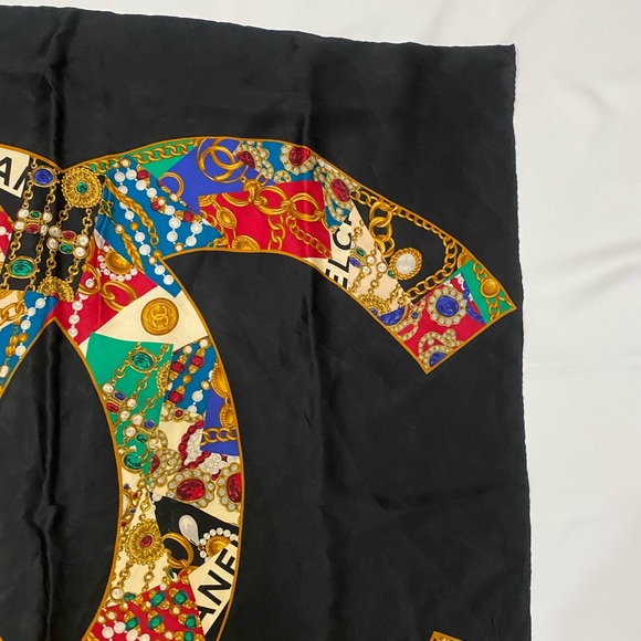 CHANEL Vintage Jewel Print Silk Scarf - Picture 3 of 14